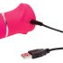 Happyrabbit Thrusting - vibromasseur à batterie avec stimulateur clitoridien (rose)