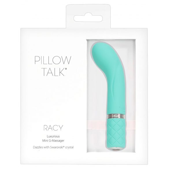 Pillow Talk Racy - vibrateur rechargeable étroit pour point G (turquoise)