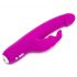 Happyrabbit Réaliste Slim - Vibrateur rechargeable avec stimulateur clitoridien (violet)