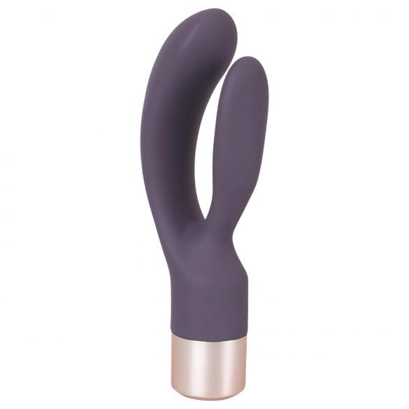 You2Toys Elegant Double - vibromasseur rechargeable avec stimulateur clitoridien (violet foncé)