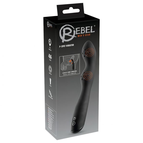 Rebel P-Spot - Vibromasseur prostatique à double moteur (noir)