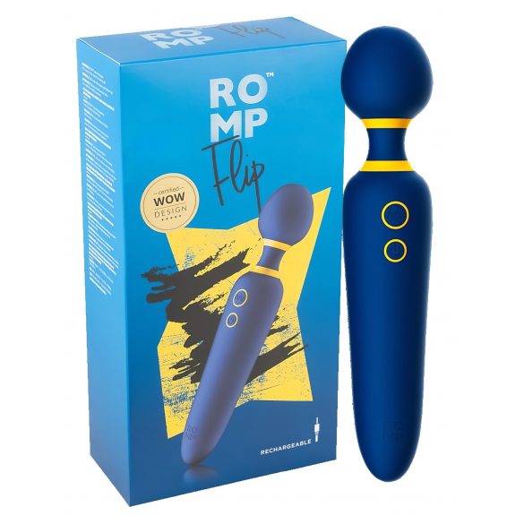 ROMP Flip Wand - masseur vibrant rechargeable et étanche (bleu)