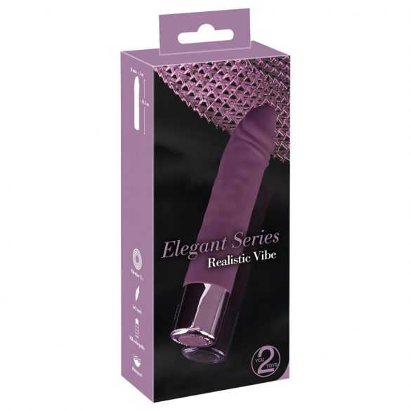 You2Toys Elegant Realistic - vibromasseur rechargeable et étanche (violet)