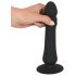 Black Velvet - vibromasseur anal à pousser rechargeable (noir)