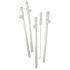 Straw Willy - paille en verre en forme de pénis - transparent (lot de 4)