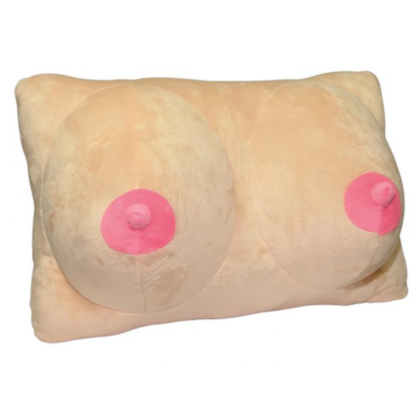 Oreiller en peluche en forme de seins