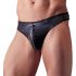 Svenjoyment - tanga homme brillant avec strass et zip (noir) - M