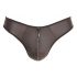 Svenjoyment - tanga homme brillant avec strass et zip (noir) - XL