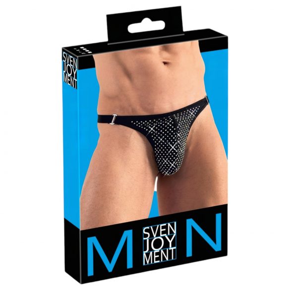 Svenjoyment - string pour homme avec strass (noir) - M