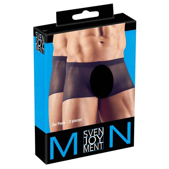 Svenjoyment - ensemble de boxers transparents - noir (2 pièces) S-L