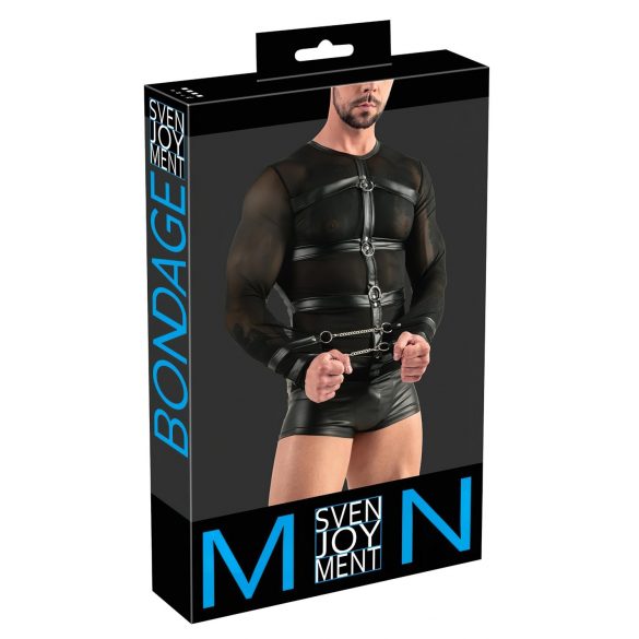 Svenjoyment - harnais de poitrine, haut à manches longues pour homme (noir) - M