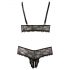 Cottelli Taille Plus - Ensemble Soutien-Gorge en Dentelle Fine (Noir)