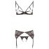 Abierta Fina - ensemble de soutien-gorge en dentelle scintillante (noir)