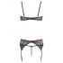 Abierta Fina - ensemble de soutien-gorge en dentelle scintillante (noir)