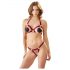 Cottelli - ensemble avec soutien-gorge ouvert à anneaux métalliques (rouge) - M/L