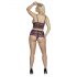 Cottelli Grande Taille - Ensemble soutien-gorge fleuri (noir-violet)