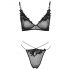 Cottelli - Ensemble soutien-gorge transparent avec dentelle (noir)