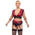 Cottelli Bondage Grande Taille - ensemble en dentelle (rouge-noir)