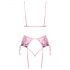 Baisable - Ensemble de lingerie brodé de roses (rose)