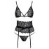 Kissable - Ensemble soutien-gorge ceinture (noir)