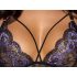 Cottelli - Ensemble de lingerie en dentelle 3 pièces (noir-violet) - M