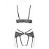 Abierta Fina - ensemble soutien-gorge ouvert en dentelle (noir)