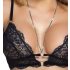 Abierta Fina - ensemble soutien-gorge ouvert en dentelle (noir) - M