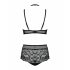 Obsessive Elizenes - ensemble soutien-gorge transparent à motifs (noir)