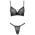 Cottelli Party - ensemble soutien-gorge à lacets (noir)