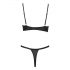 Cottelli Party - ensemble soutien-gorge à lacets (noir) - 80B/M