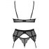 Obsessive Chemeris - ensemble soutien-gorge avec porte-jarretelles (noir) - M/L