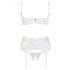 Cottelli - Ensemble push-up en dentelle avec lacets (blanc) - 85B/L