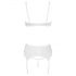 Cottelli - Ensemble push-up en dentelle avec lacets (blanc) - 85B/L