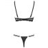 Cottelli - Soutien-gorge à armatures et string, noir - 80B/M