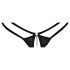 Abierta Fina - tanga et corset ouverts (noir) - M