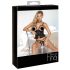 Abierta Fina - tanga et corset ouverts (noir) - M