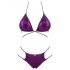 Obsessive Balitta - bikini brillant à col (violet) - M