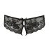 Cottelli - culotte ouverte en dentelle avec nœud pour femme (noir)