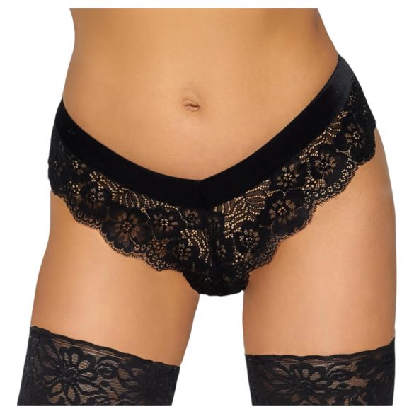 Cottelli Party - culotte en dentelle avec chaînes (noir) - M