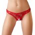 Tanga en dentelle rouge - M