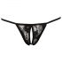 NO:XQSE - String en dentelle ouverte - noir (S-L)