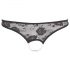 Cottelli - String ouvert en dentelle avec perles (noir) - L