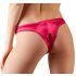 Cottelli - culotte fleurie ouverte avec perles (rouge) - L