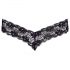 Cottelli - string en dentelle avec double rangée de perles (noir) - M