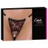 Cottelli - tanga luxe avec perles roses (rouge-noir) - M/L