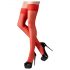 Bas satin Cottelli (rouge) - 3/M-L