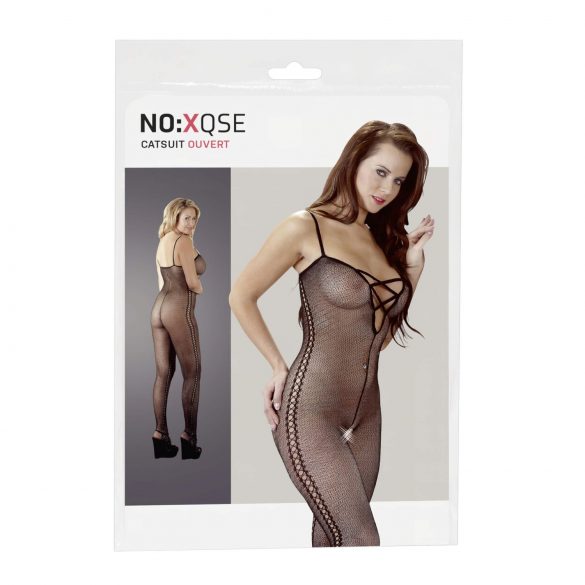 / NO:XQSE - Bodystocking à motifs latéraux - noir