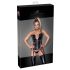 Corset Noir - Dentelle et Jarretelles (Noir) - M