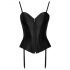 Cottelli Party - corset satin porte-jarretelles (noir)