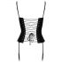 Cottelli Party - corset satin porte-jarretelles (noir) - M